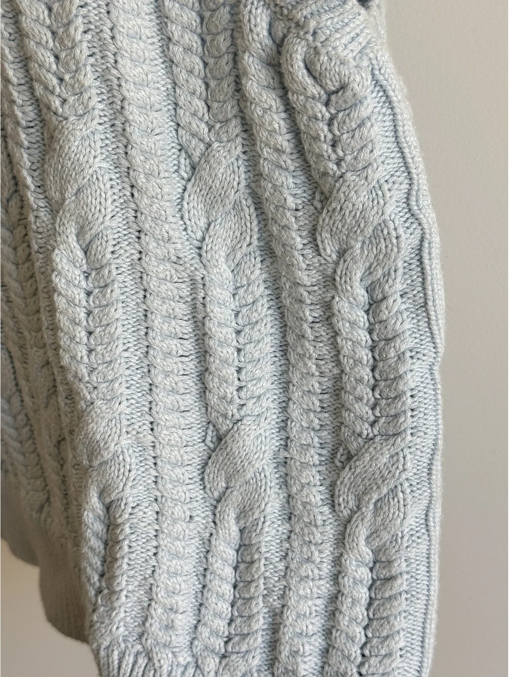 Abercrombie Fitch Cable Knit Sweater Vest Light Blue Women’s XXL